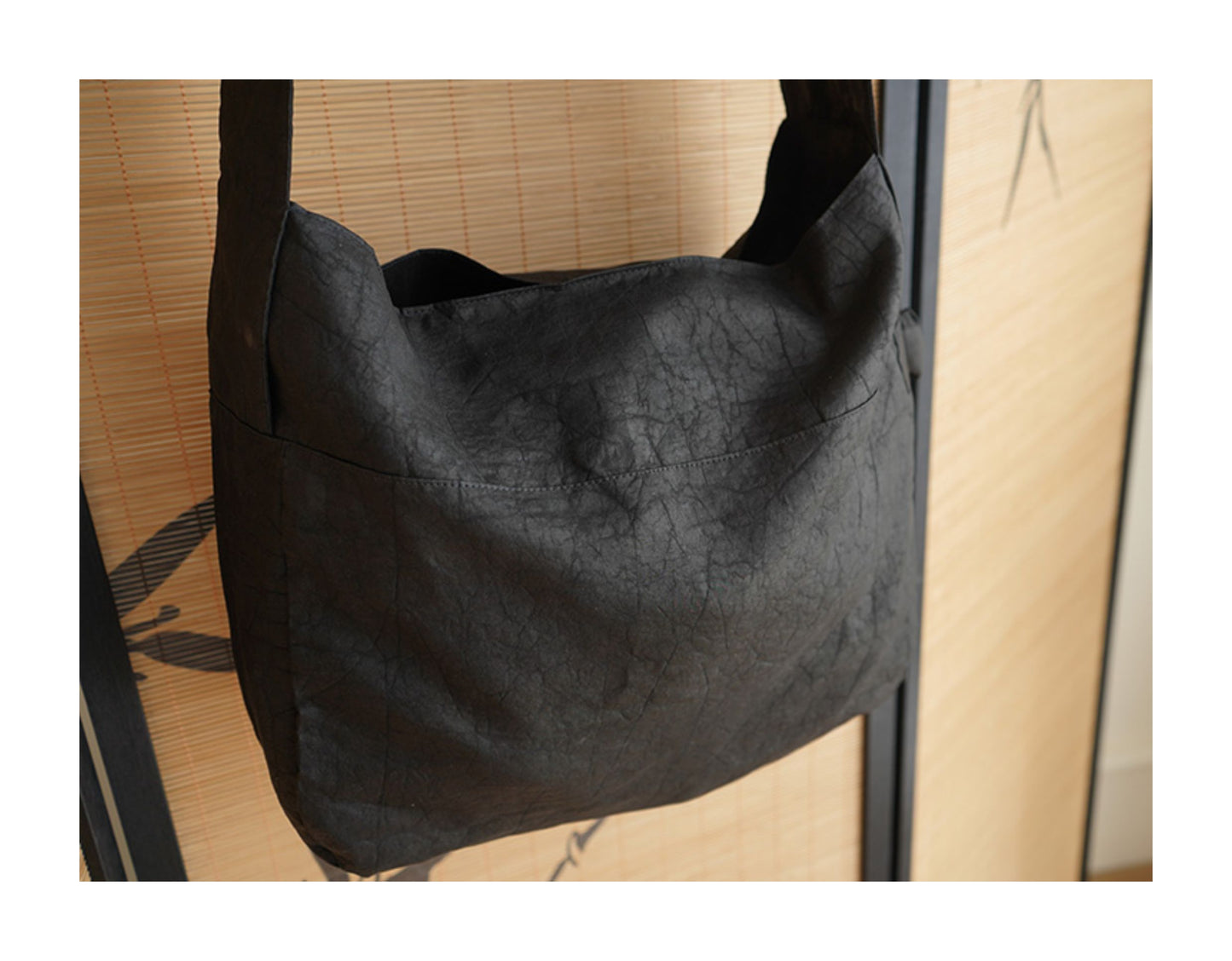 Gambiered Canton Gauze "Tortoise-Crackle" Lotus Leaf Drawstring Bag
