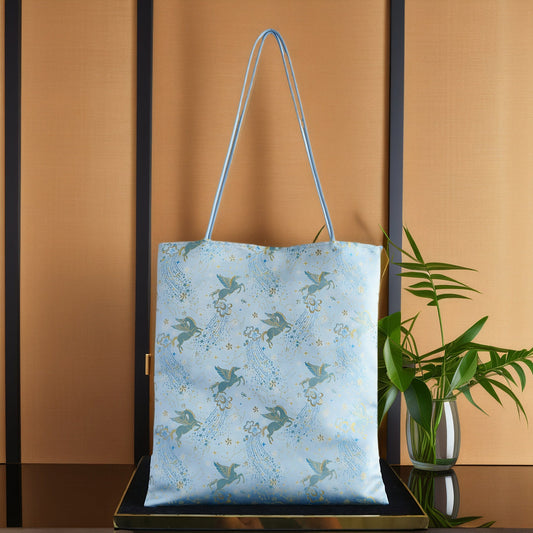 Dream Pegasus Shoulder Bag - New Chinese Style Song Brocade Silk Underarm Purse, Elegant Oriental Crossbody Bag for Women