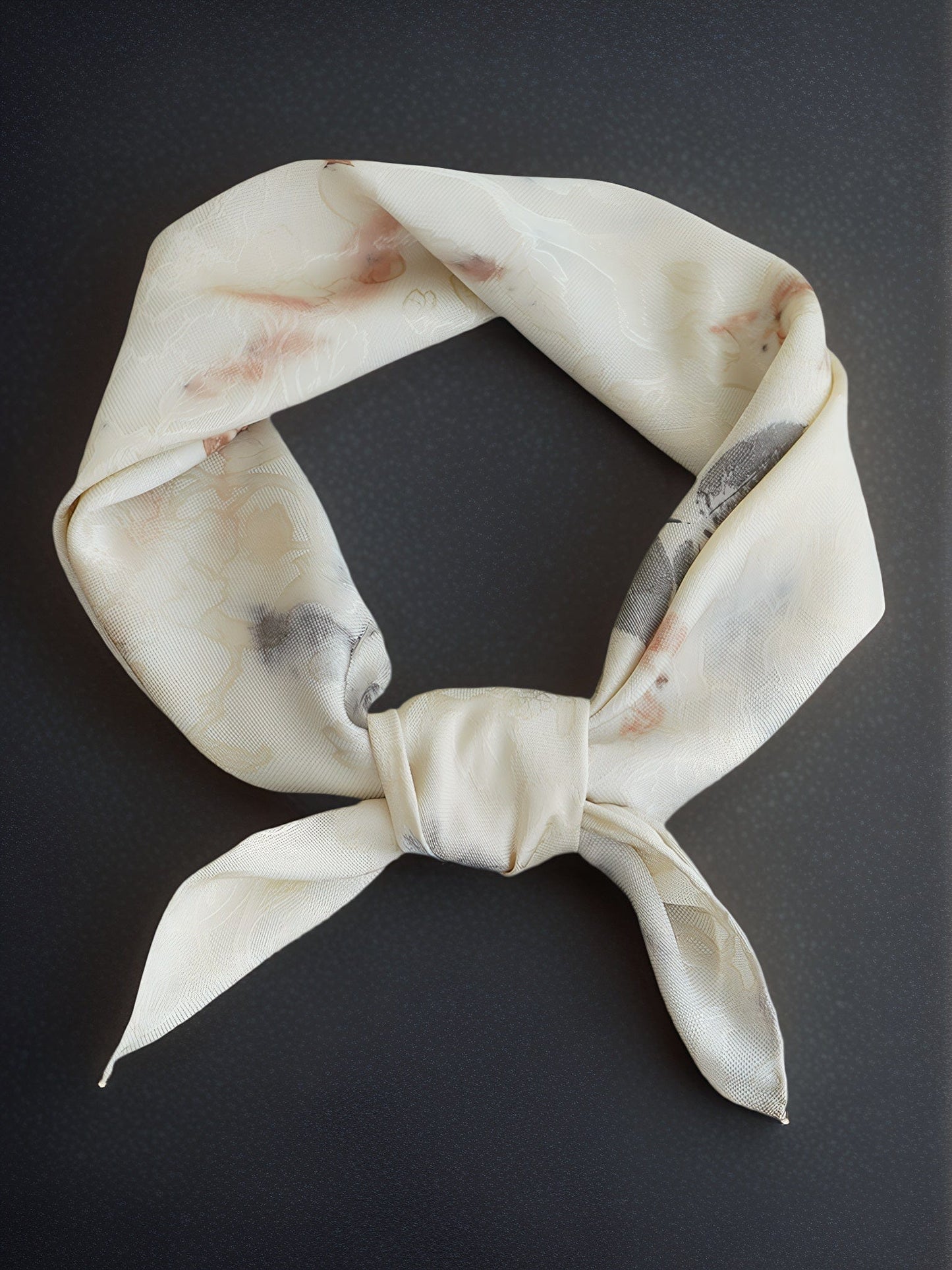 Leaf Print & Plant-Dyed Jiaoluo Silk Scarf - 19 Momme Breathable Square Neckwear, Handwoven 100% Mulberry Silk, Intangible Cultural Heritage Gift