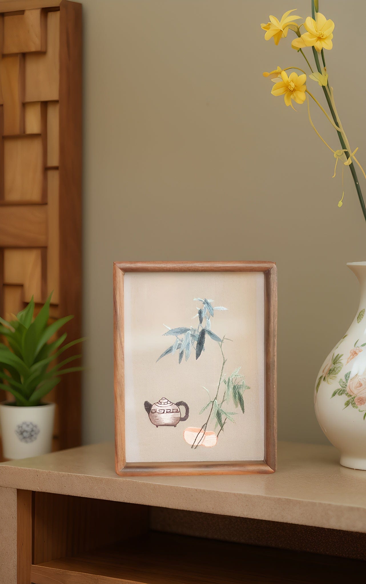 Chinese Double-Sided Embroidery Panda Wall Art - Handstitched Xiang Embroidery on Walnut Wood, Glass-Free Display, Asian Home Decor Gift