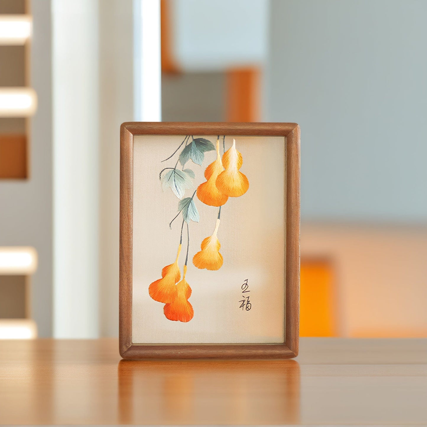 Chinese Double-Sided Embroidery Panda Wall Art - Handstitched Xiang Embroidery on Walnut Wood, Glass-Free Display, Asian Home Decor Gift