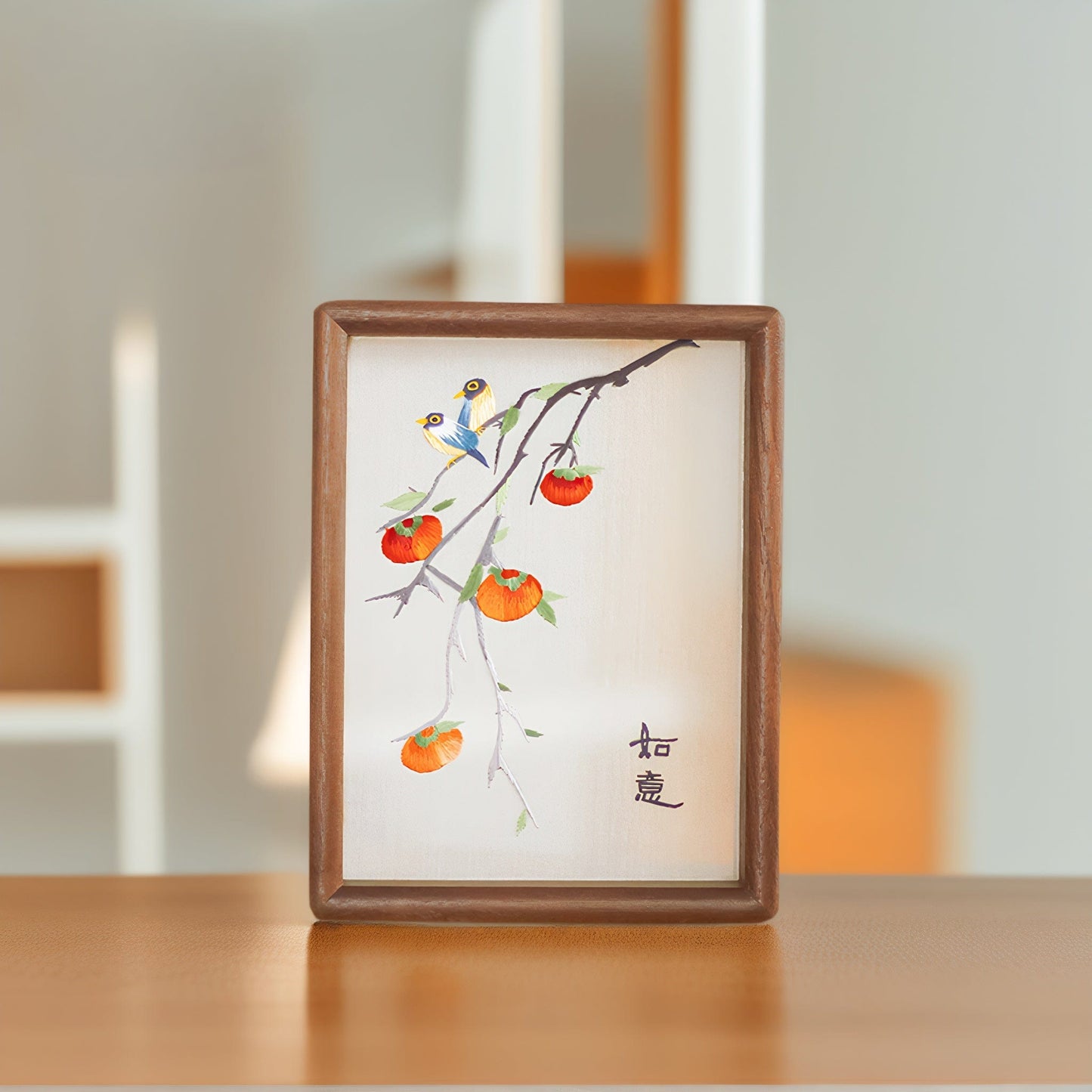 Chinese Double-Sided Embroidery Panda Wall Art - Handstitched Xiang Embroidery on Walnut Wood, Glass-Free Display, Asian Home Decor Gift