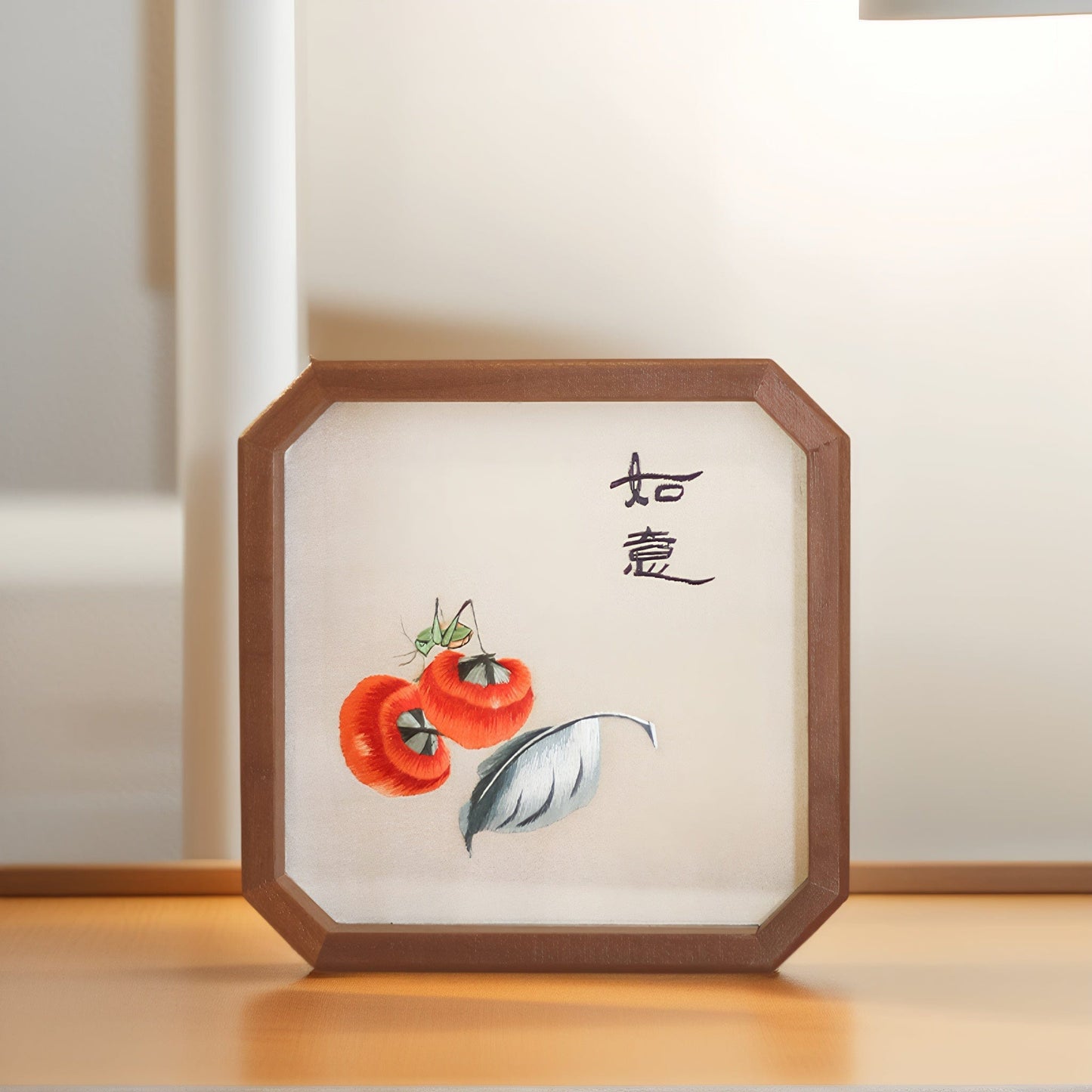 Chinese Double-Sided Embroidery Panda Wall Art - Handstitched Xiang Embroidery on Walnut Wood, Glass-Free Display, Asian Home Decor Gift