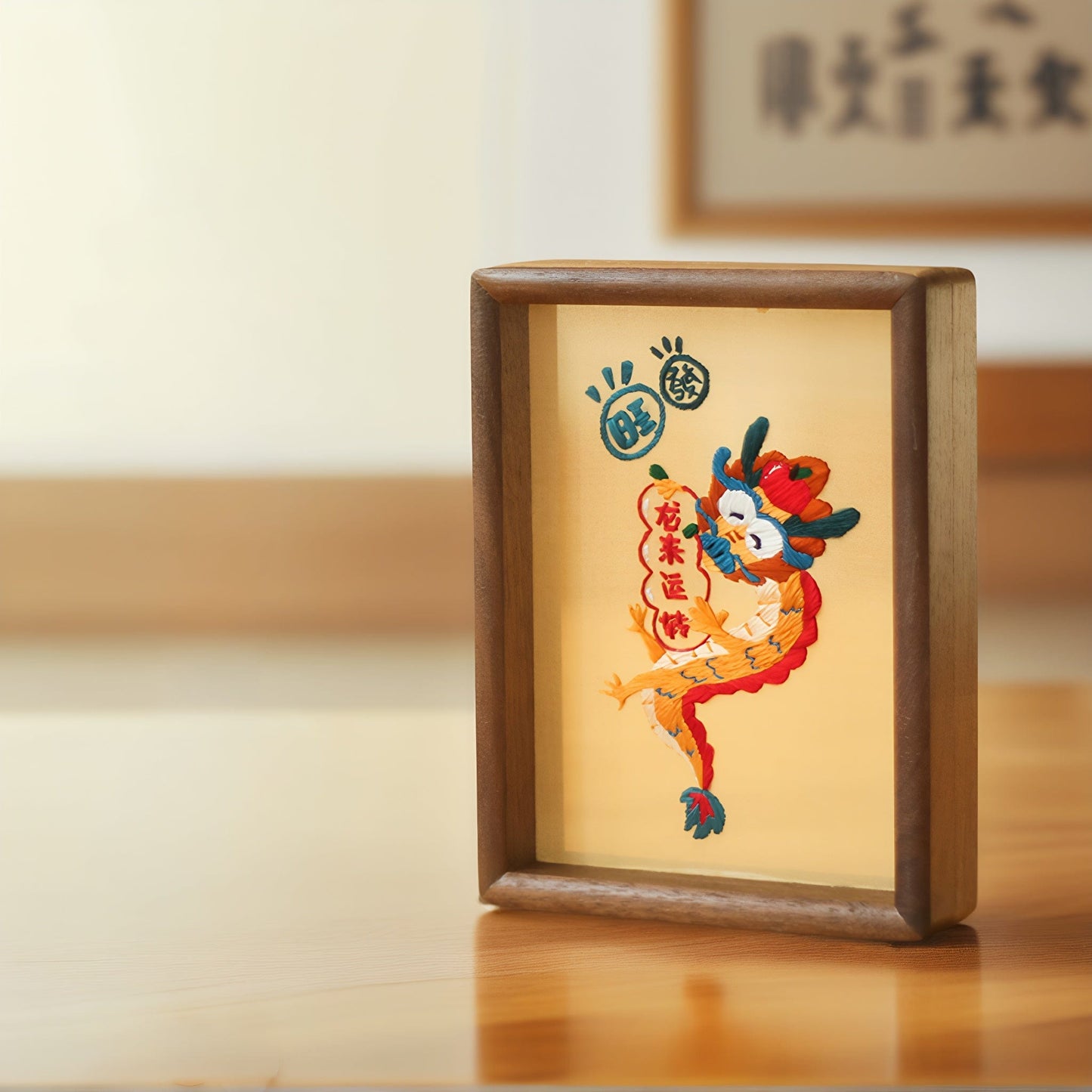 Chinese Double-Sided Embroidery Panda Wall Art - Handstitched Xiang Embroidery on Walnut Wood, Glass-Free Display, Asian Home Decor Gift