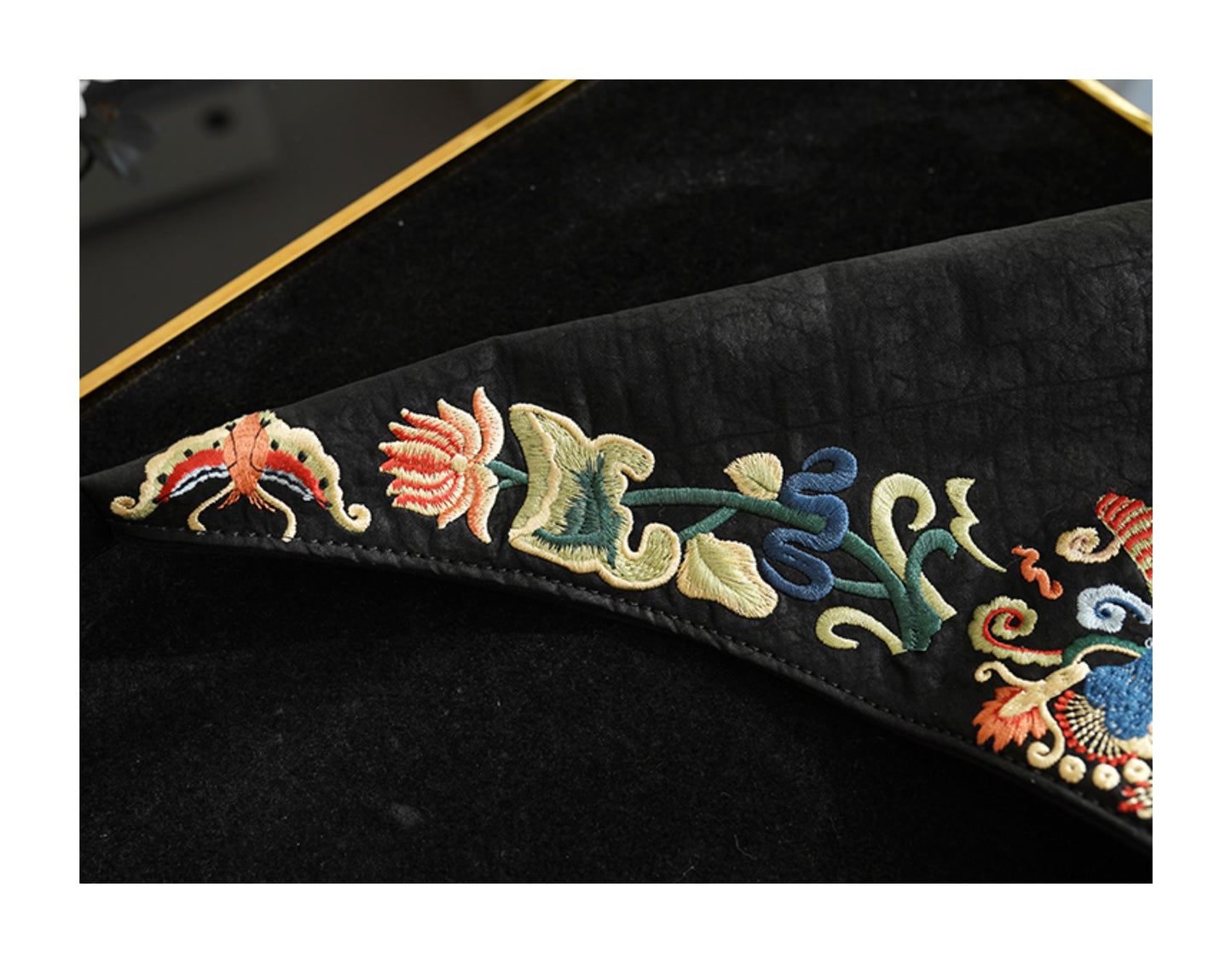 Dragon-Koi Gambiered Canton Gauze Bag