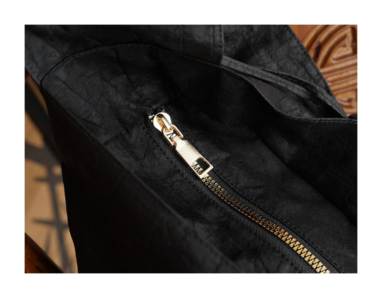 Gambiered Canton Gauze "Tortoise-Crackle" Lotus Leaf Drawstring Bag