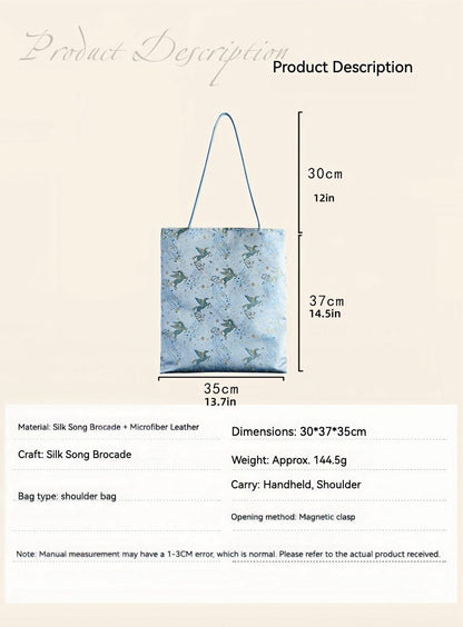 Song Brocade Pegasus Silk Shoulder Bag