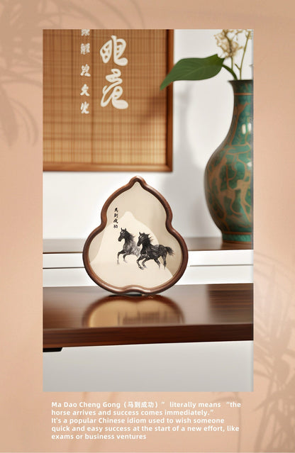 Double-Sided Art Ornament - Handmade Xiang Embroidery Display with Auspicious Birds & Flowers, Meticulous Needlework Home Decor