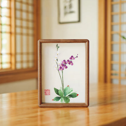 Chinese Double-Sided Embroidery Panda Wall Art - Handstitched Xiang Embroidery on Walnut Wood, Glass-Free Display, Asian Home Decor Gift