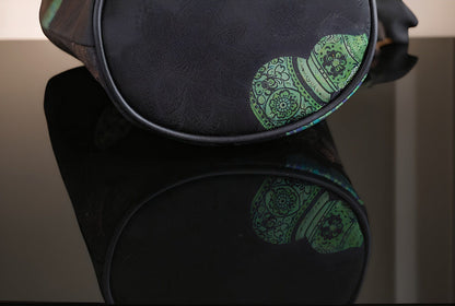 East-Meets-West Elegance: Windowpane Pattern Gambiered Canton Gauze Silk Phone Bag - Chic Oriental Mini Crossbody