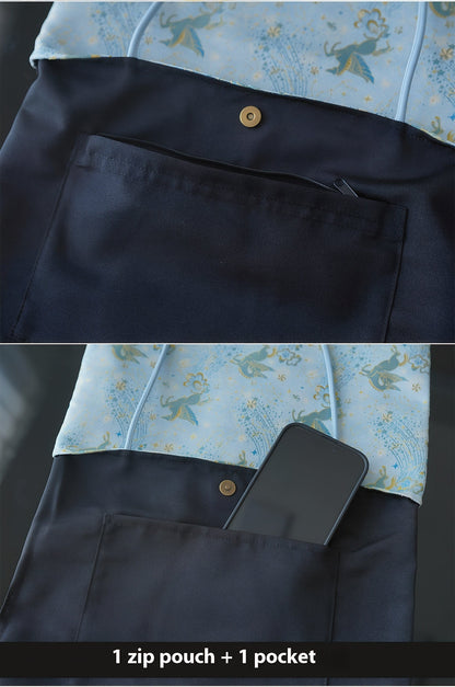 Dream Pegasus Shoulder Bag - New Chinese Style Song Brocade Silk Underarm Purse, Elegant Oriental Crossbody Bag for Women