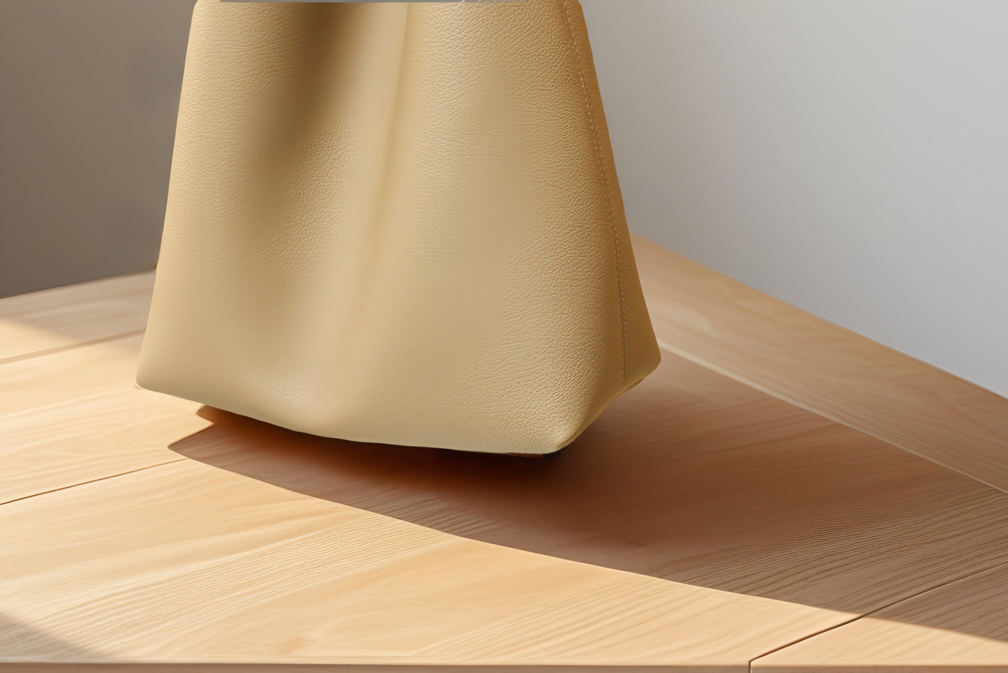 Minimalist Leather  for Women – Elegant Ivory Tote