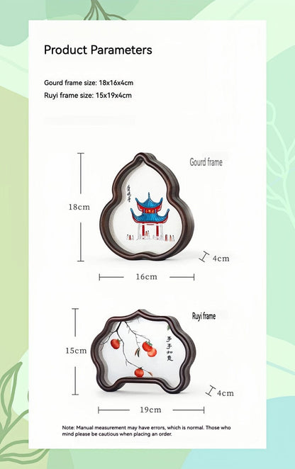 Double-Sided Art Ornament - Handmade Xiang Embroidery Display with Auspicious Birds & Flowers, Meticulous Needlework Home Decor