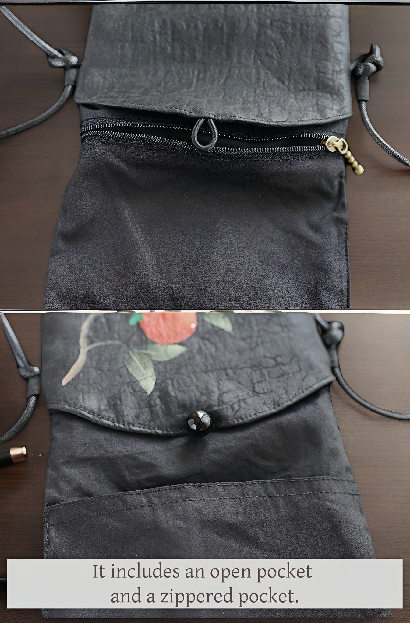 Gambiered Guangdong Silk Crossbody Bag | Hand-Painted Chinese Art | Women's Phone Purse