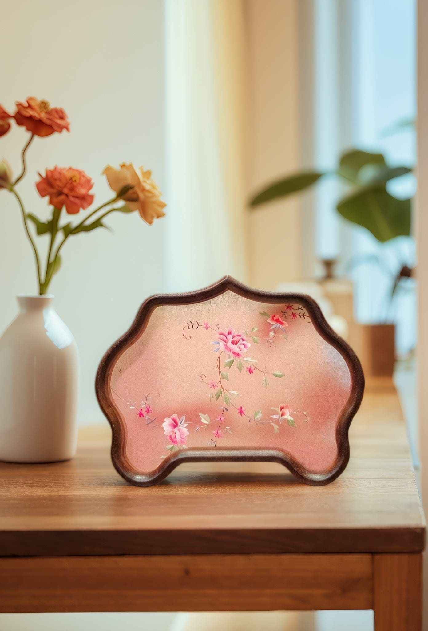 Double-Sided Art Ornament - Handmade Xiang Embroidery Display with Auspicious Birds & Flowers, Meticulous Needlework Home Decor