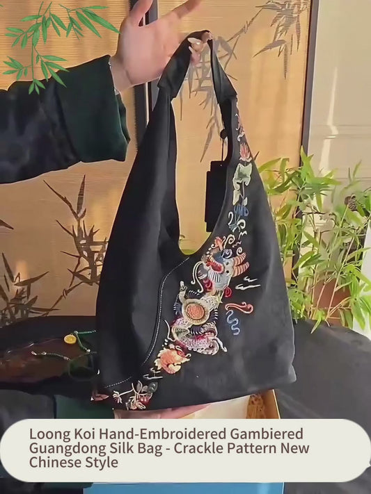 Loong Li Xiangyunsha Hand-Embroidered Story Tote